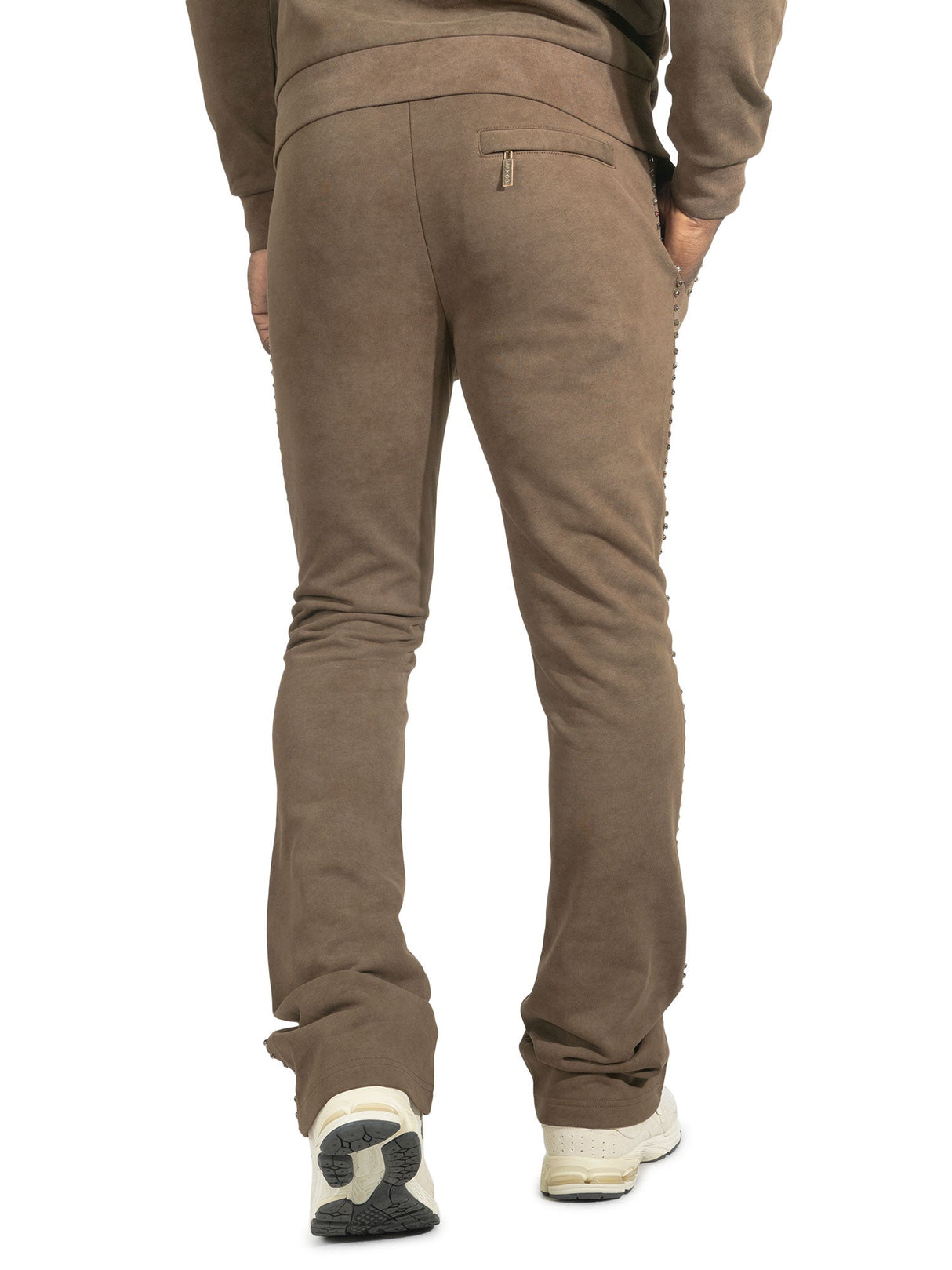 Makobi Set | M5455 Lorenzino Zip-Up Hoodie Set - Brown