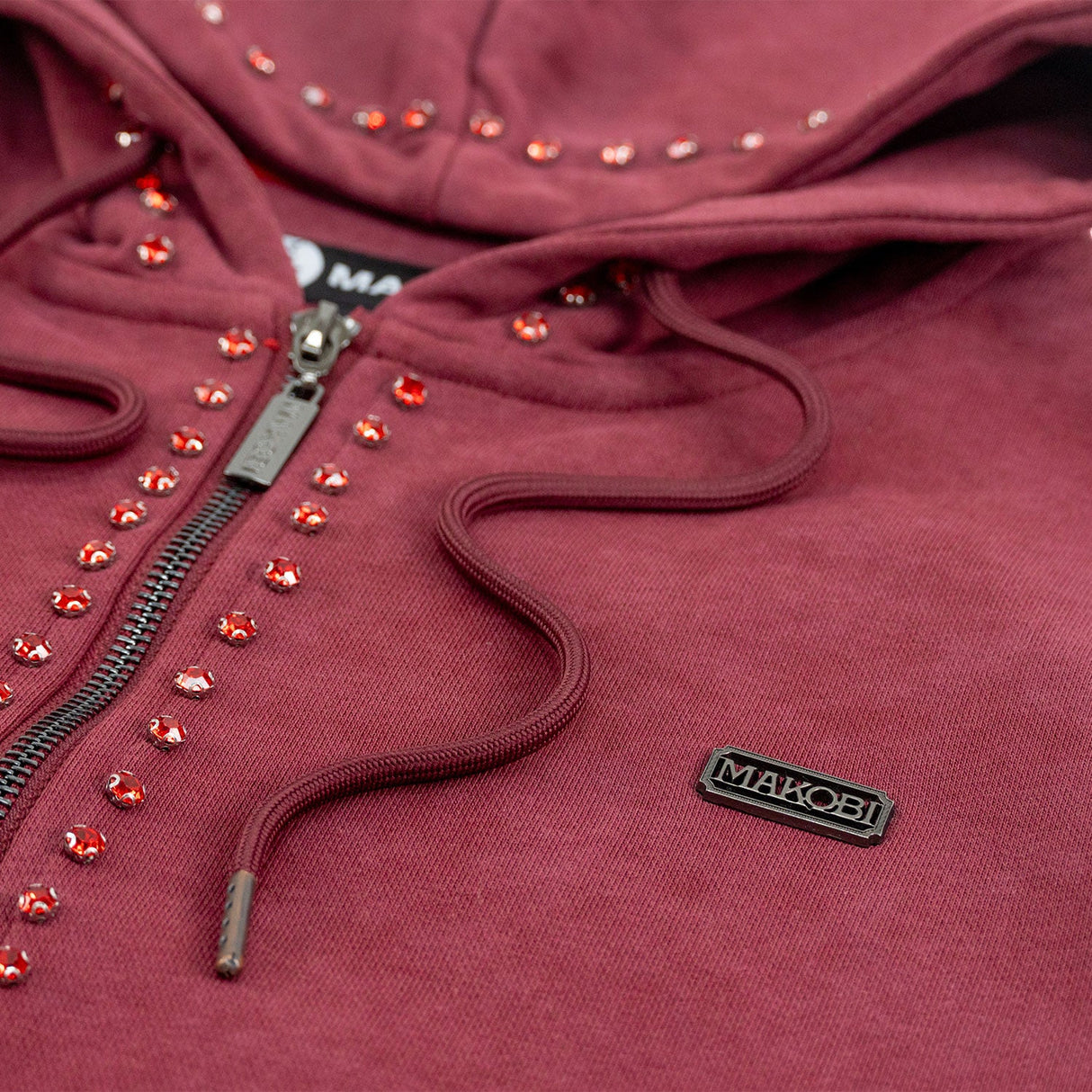 Makobi Set | M5455 Lorenzino Zip-Up Hoodie Set - Burgundy