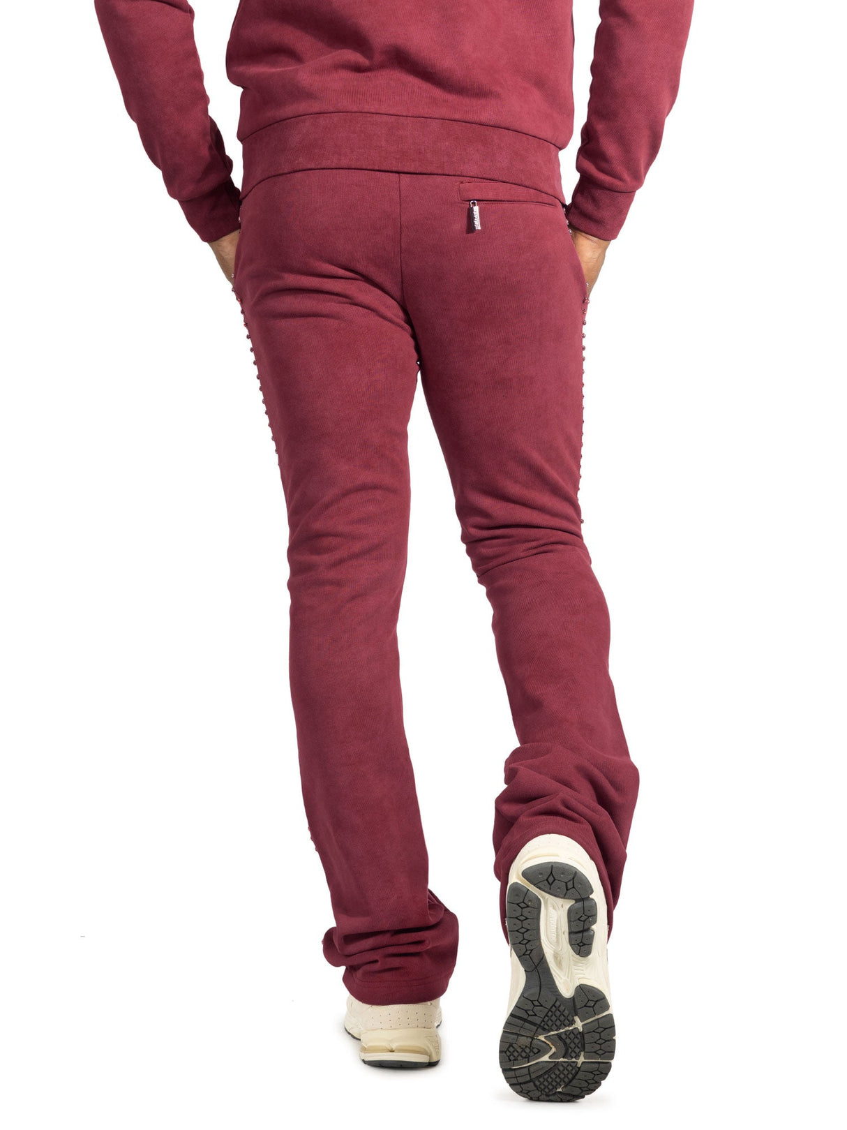 Makobi Set | M5455 Lorenzino Zip-Up Hoodie Set - Burgundy