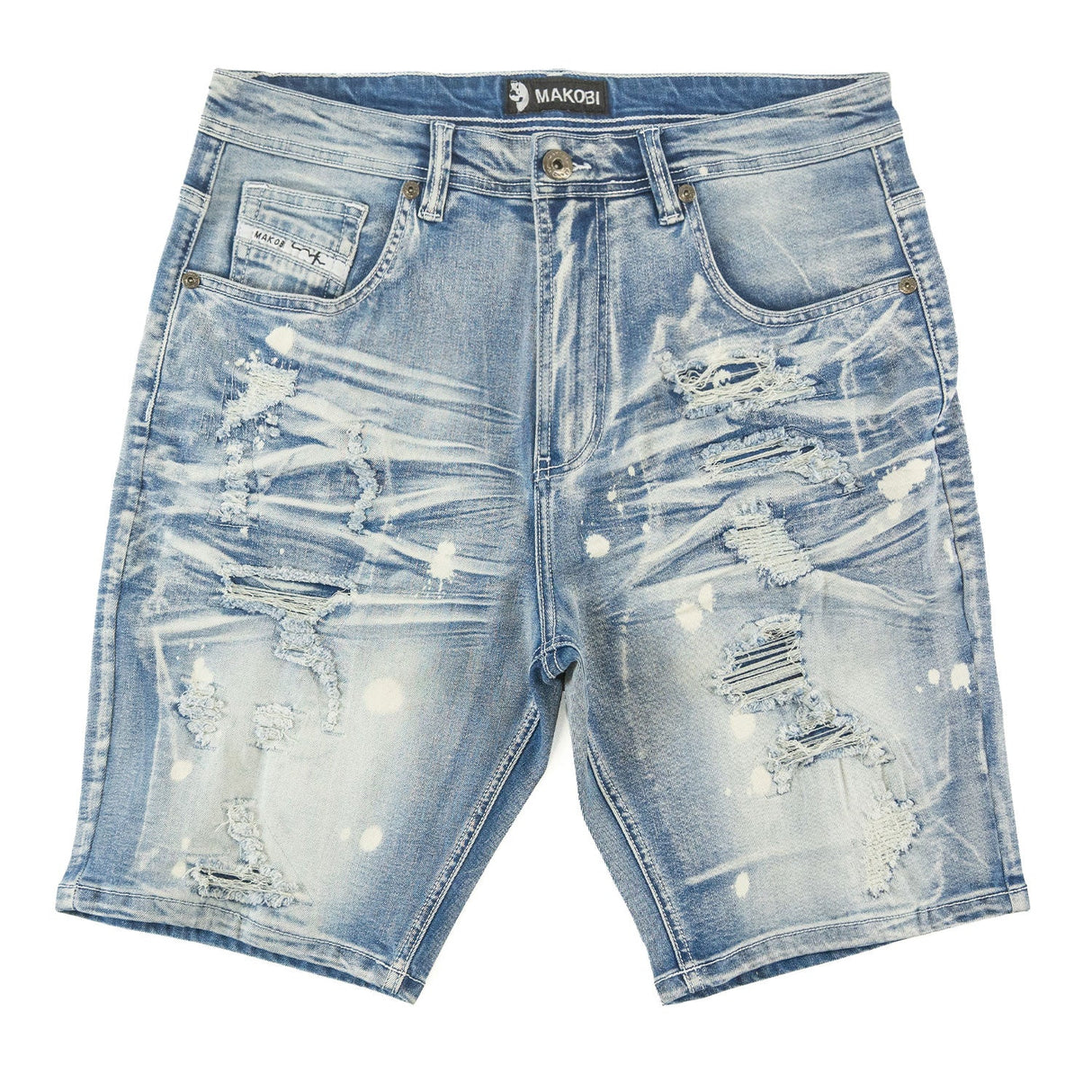Makobi M607 Amato Denim Shorts - Light Wash