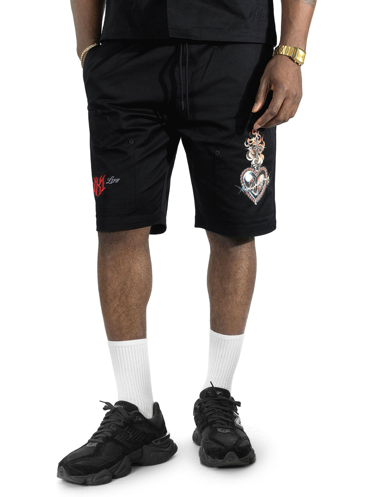 Makobi Set | M414 Vivere Twill Short Set - Black