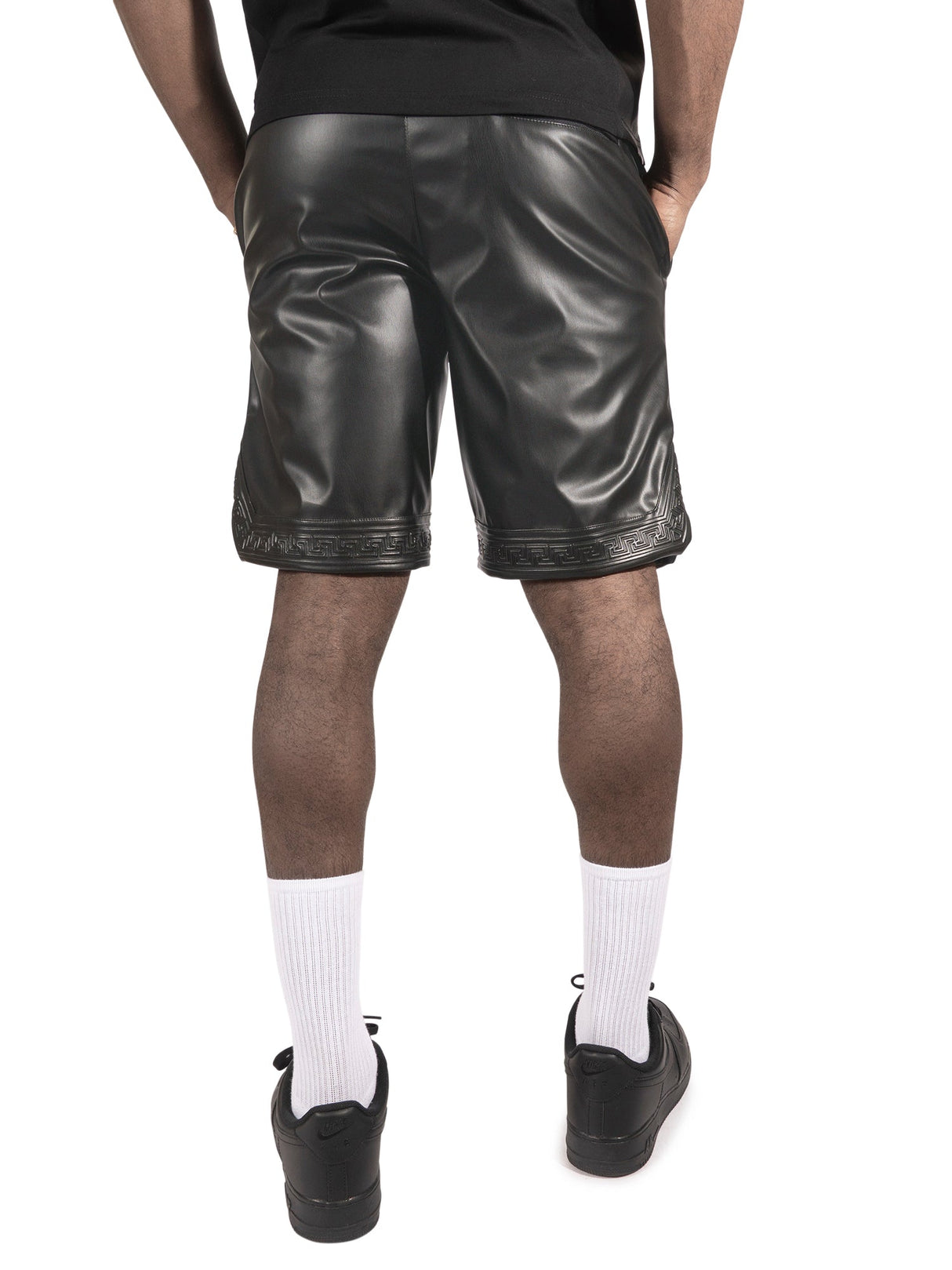 Makobi M629 Bellucci Vegan Leather Shorts - Black
