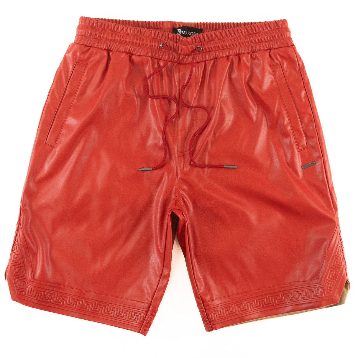 Makobi M629 Bellucci Vegan Leather Shorts - Red