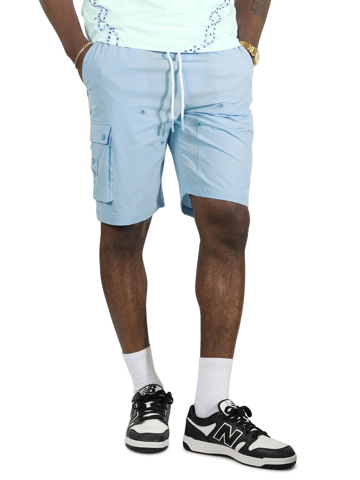 Makobi Nylon Shorts| M634 Adorni Shorts - Blue