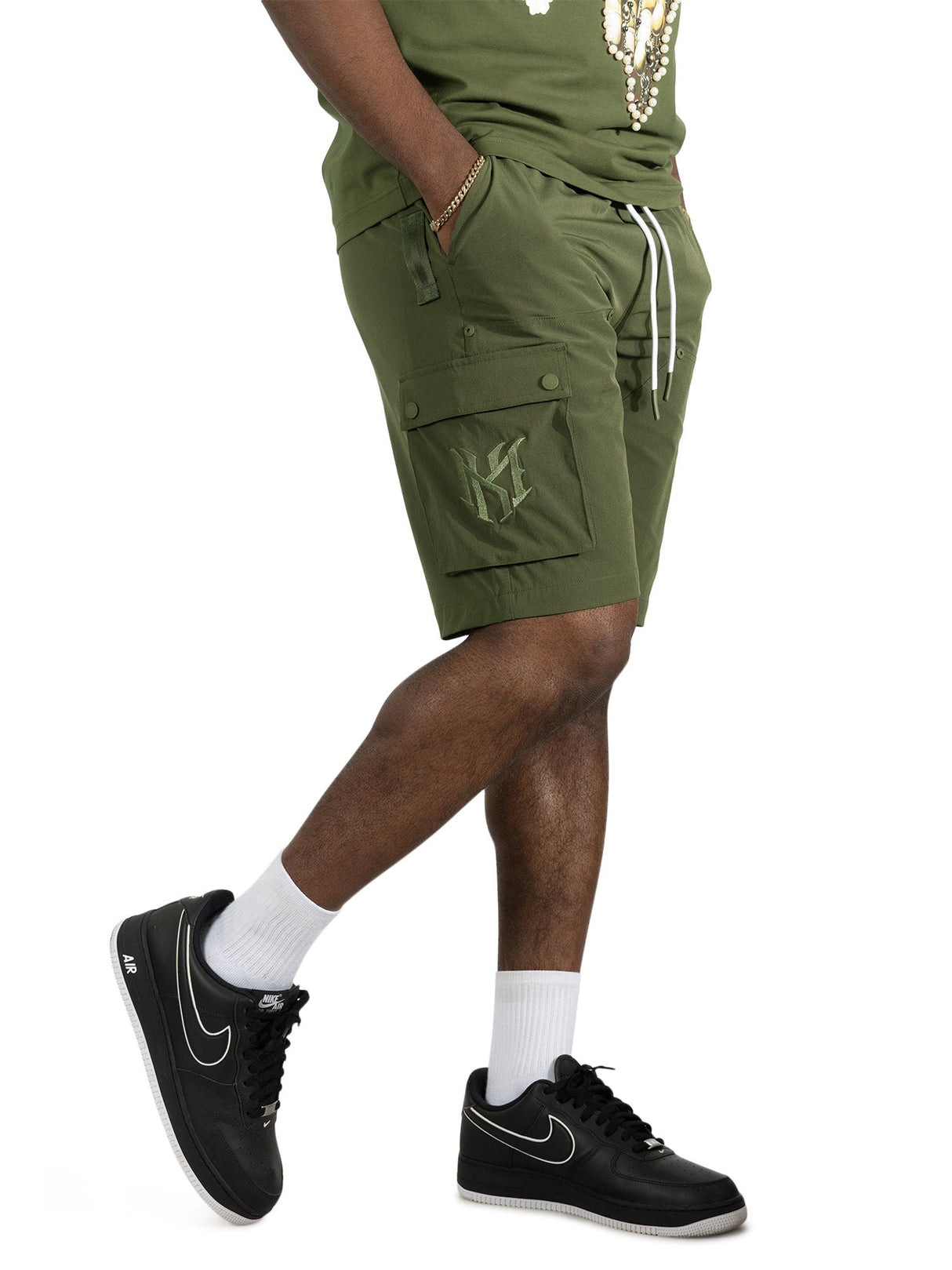 Makobi Nylon Shorts| M634 Adorni Shorts - Olive