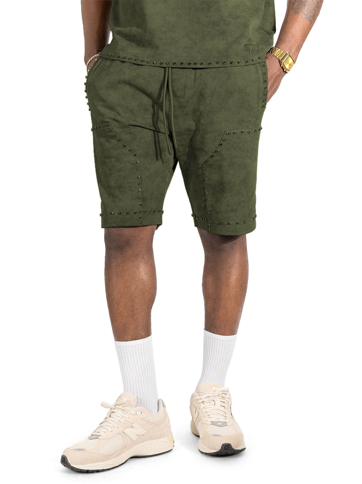 Makobi Set | M183 Prada Jersey Short Set - Olive