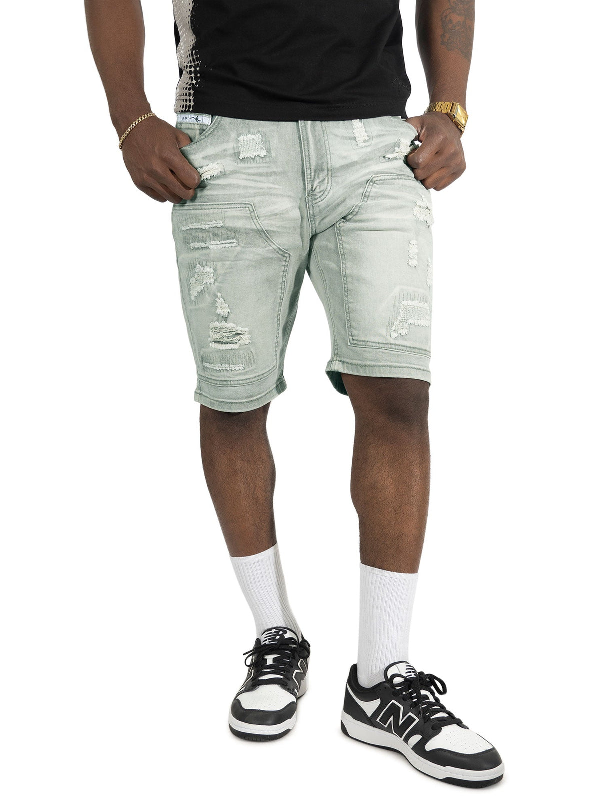 Makobi Denim Shorts | M904 Prego Jorts - Gray