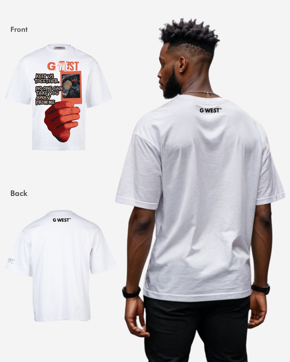 G-WEST KEEP VS TOGETHER OVERSIZED TEE