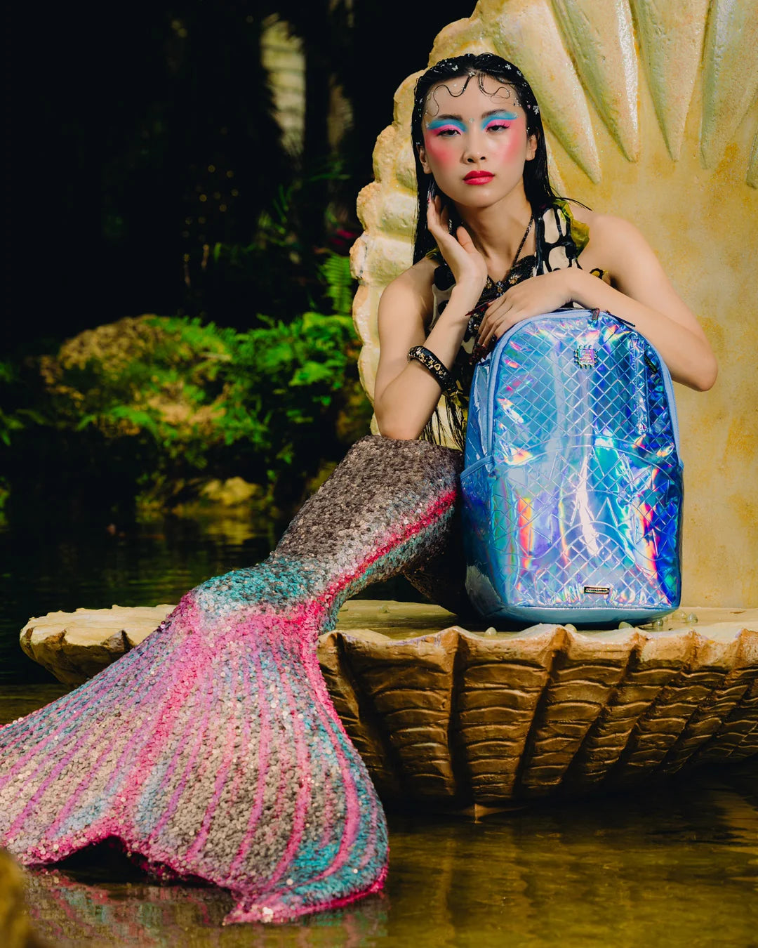 SprayGround AI The Ocean Mermaid Scales Dlxsv Backpack