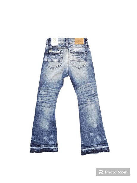 Jordan Craig - Kids Jeans - Ripped Stacked - Dark Blue