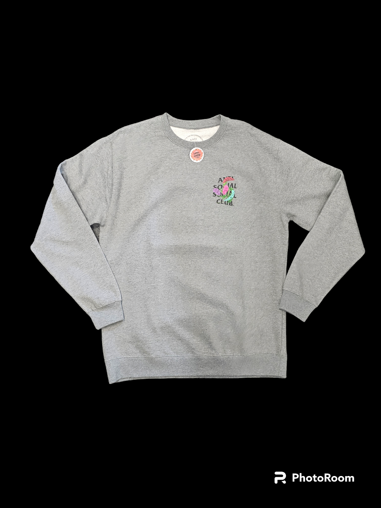 Anti Social - Sweater - Grey Flowers