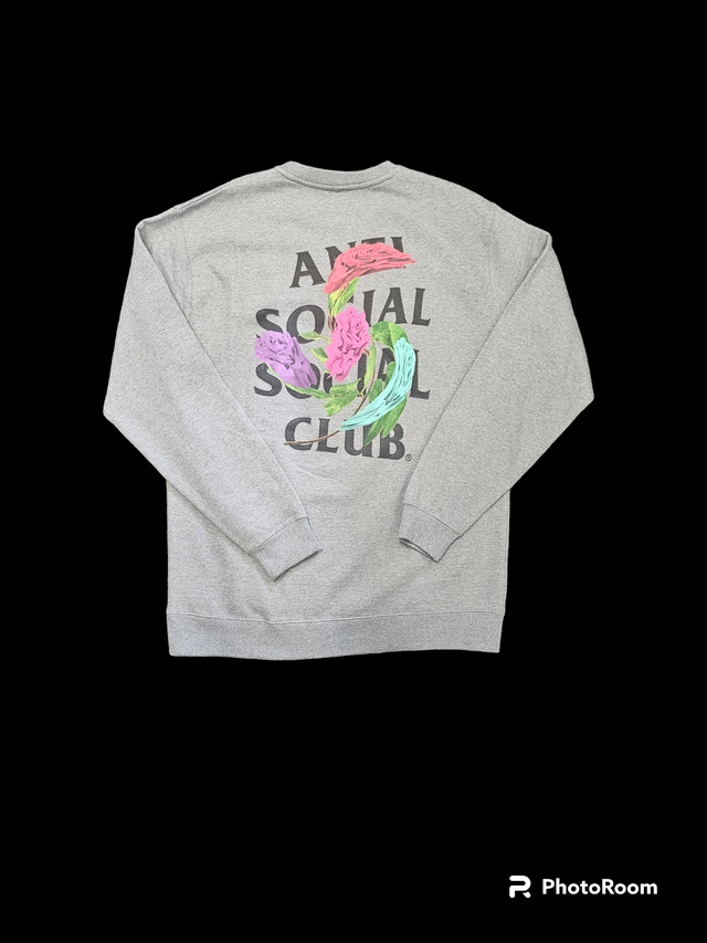 Anti Social - Sweater - Grey Flowers