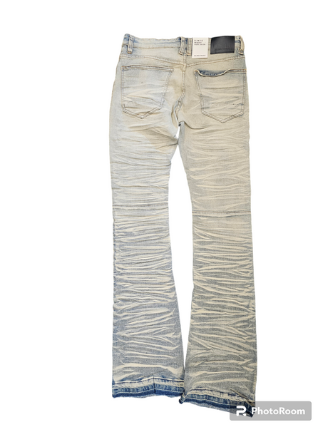 Blind Trust - Stacked Jeans - Azure Cream