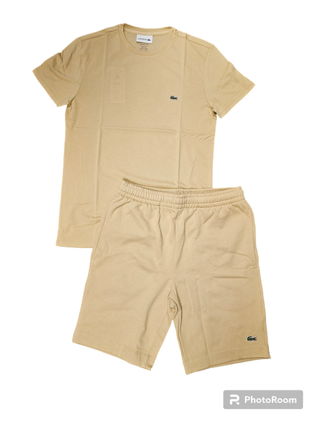 Lacoste Beige Pima Cotton Short Set