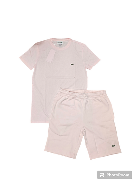 Lacoste Short Set Light Pink Polo Shirt