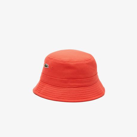 Lacoste UNISEX ORGANIC COTTON BUCKET HAT ORANGE