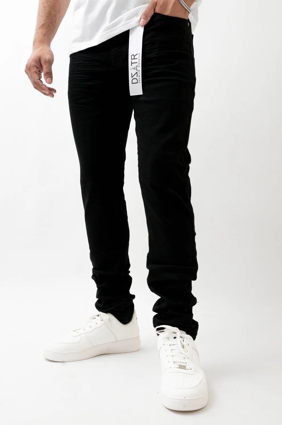 Disaster Skinny Ultra Stretch Jeans 3D Topper Black