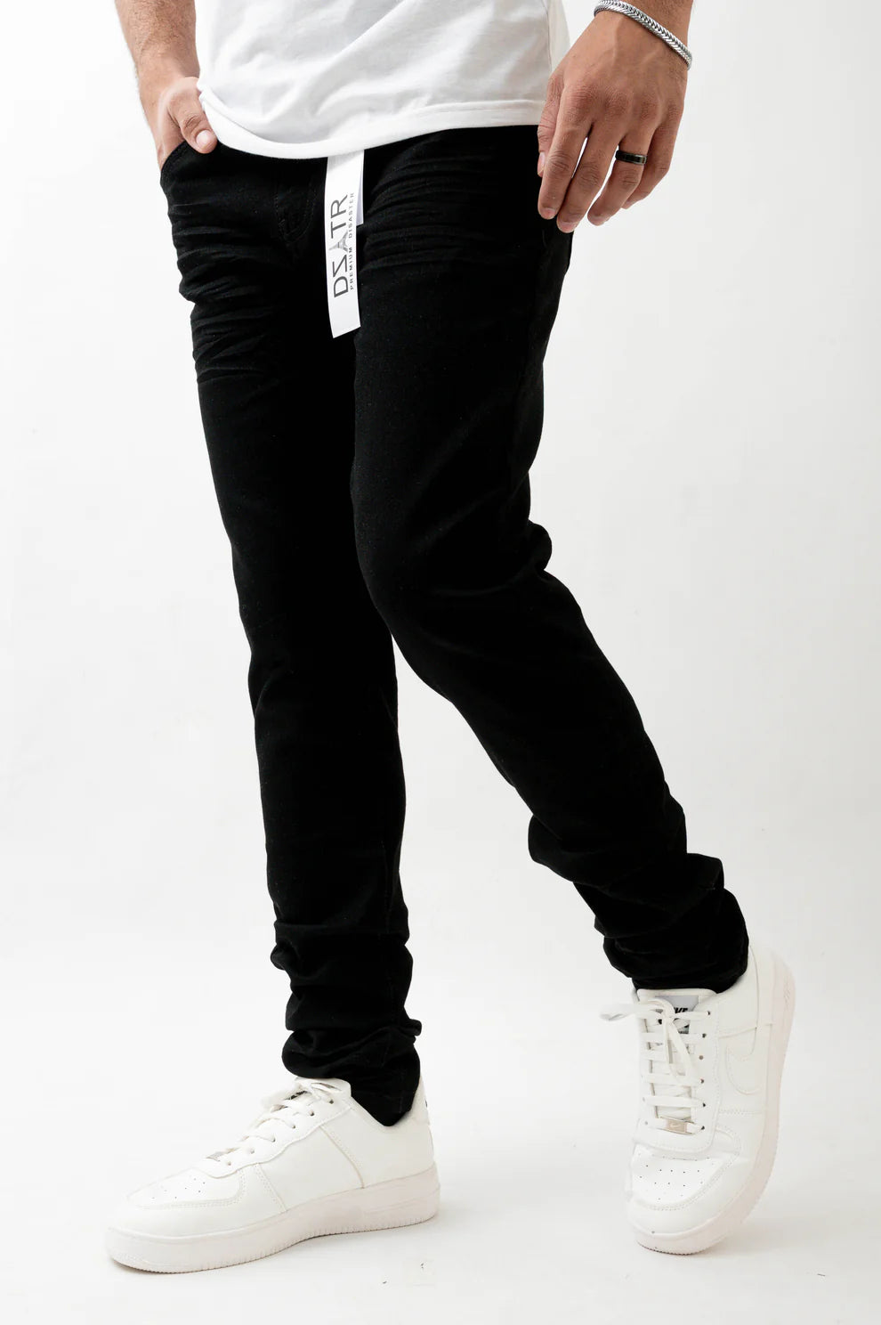 Disaster Skinny Ultra Stretch Jeans 3D Topper Black