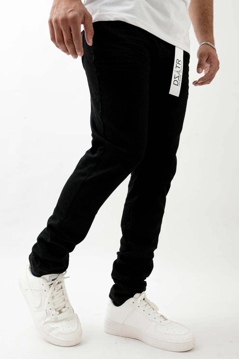 Disaster Skinny Ultra Stretch Jeans 3D Topper Black