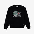 LACOSTE MEN'S CLASSIC FIT COTTON FLEECE SWEATSHIRT BLACK