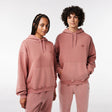 LACOSTE UNISEX LOOSE FIT COTTON FLEECE JOGGER HOODIE PINK