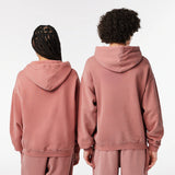 LACOSTE UNISEX LOOSE FIT COTTON FLEECE JOGGER HOODIE PINK