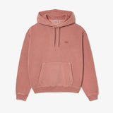 LACOSTE UNISEX LOOSE FIT COTTON FLEECE JOGGER HOODIE PINK