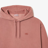 LACOSTE UNISEX LOOSE FIT COTTON FLEECE JOGGER HOODIE PINK
