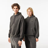 LACOSTE UNISEX LOOSE FIT COTTON FLEECE JOGGER HOODIE GREY