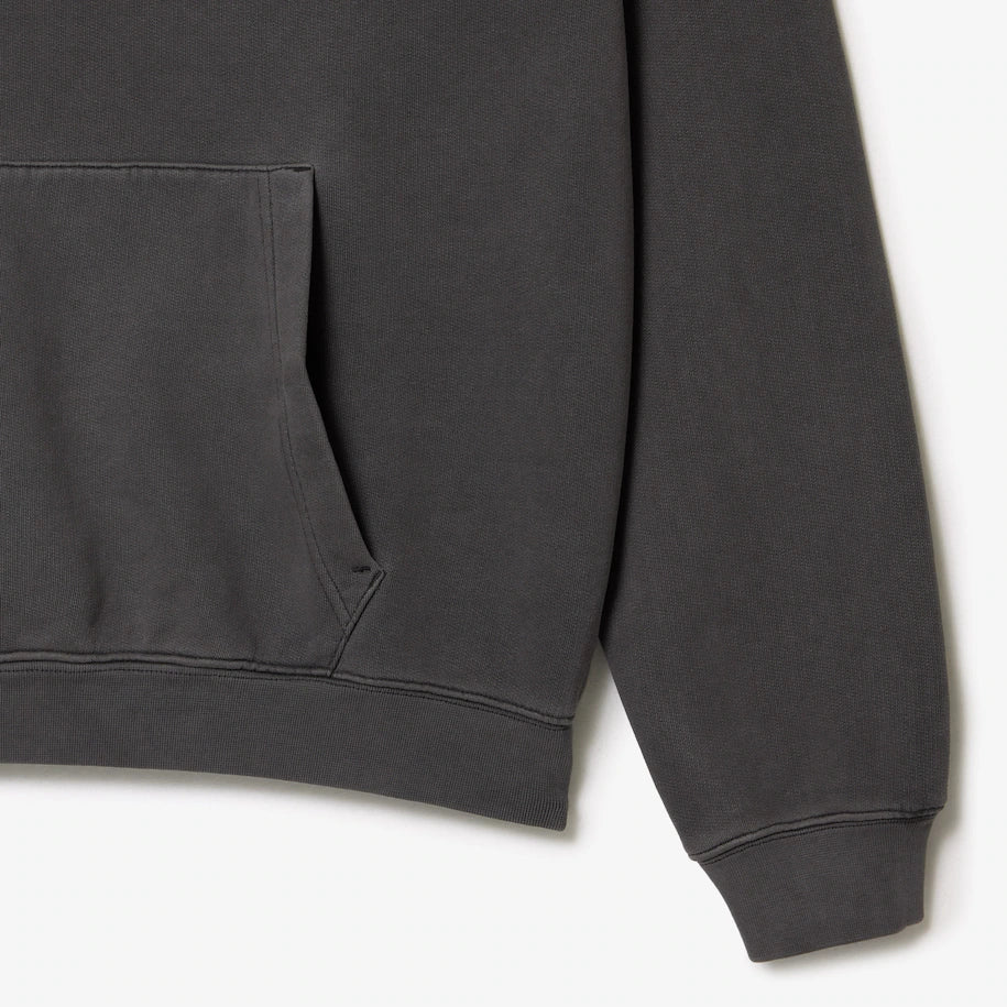 LACOSTE UNISEX LOOSE FIT COTTON FLEECE JOGGER HOODIE GREY