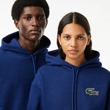 LACOSTE UUNISEX LOOSE FIT ORGANIC COTTON HOODIE NAVY