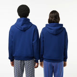 LACOSTE UUNISEX LOOSE FIT ORGANIC COTTON HOODIE NAVY