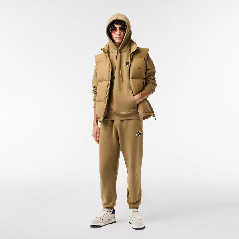 LACOSTE UUNISEX LOOSE FIT ORGANIC COTTON HOODIE BROWN