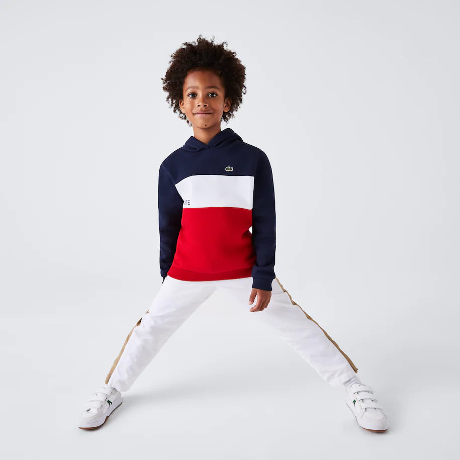 Lacoste - Kids Hoodie- Navy / White / Red