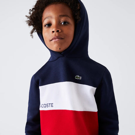 Lacoste - Kids Hoodie- Navy / White / Red