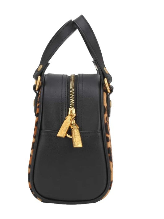 VON DUTCH VEGAN PONY HAIR BOWLING BAG