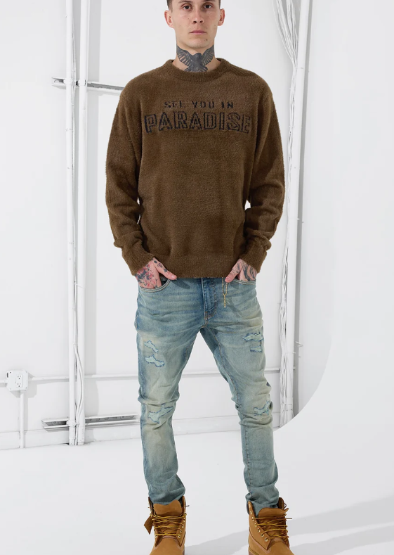 Jordan Craig See You In Paradise Plush Crew Neck Sweater Multi Colors