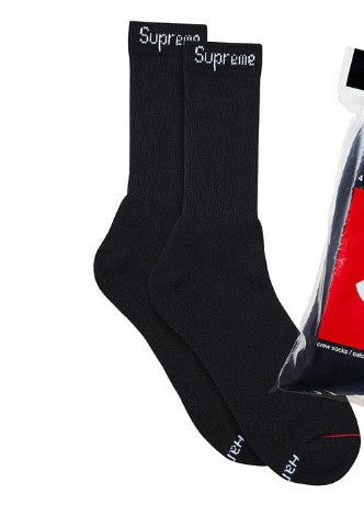 Buy Supreme Hanes Socks White & Black | Dripnation IL