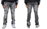 Fwrd Men Slim Fit Crystal Templar Jeans Black Wash