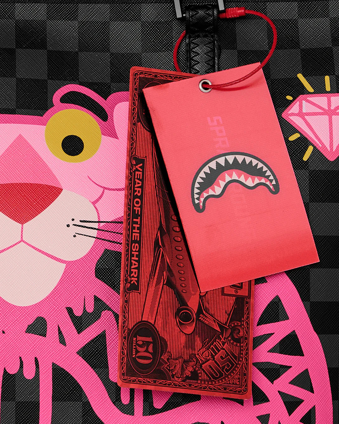 Sprayground Pink Panther Drippy Diamons Tote