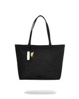 SprayGround Blacked Out Embossed Gold Tooth Tote