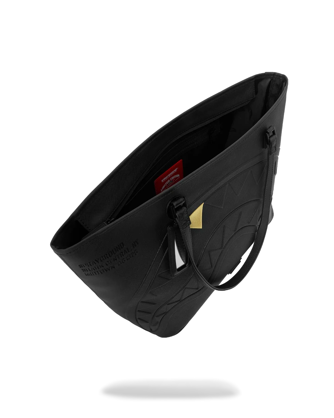 SprayGround Blacked Out Embossed Gold Tooth Tote
