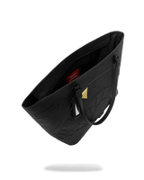SprayGround Blacked Out Embossed Gold Tooth Tote