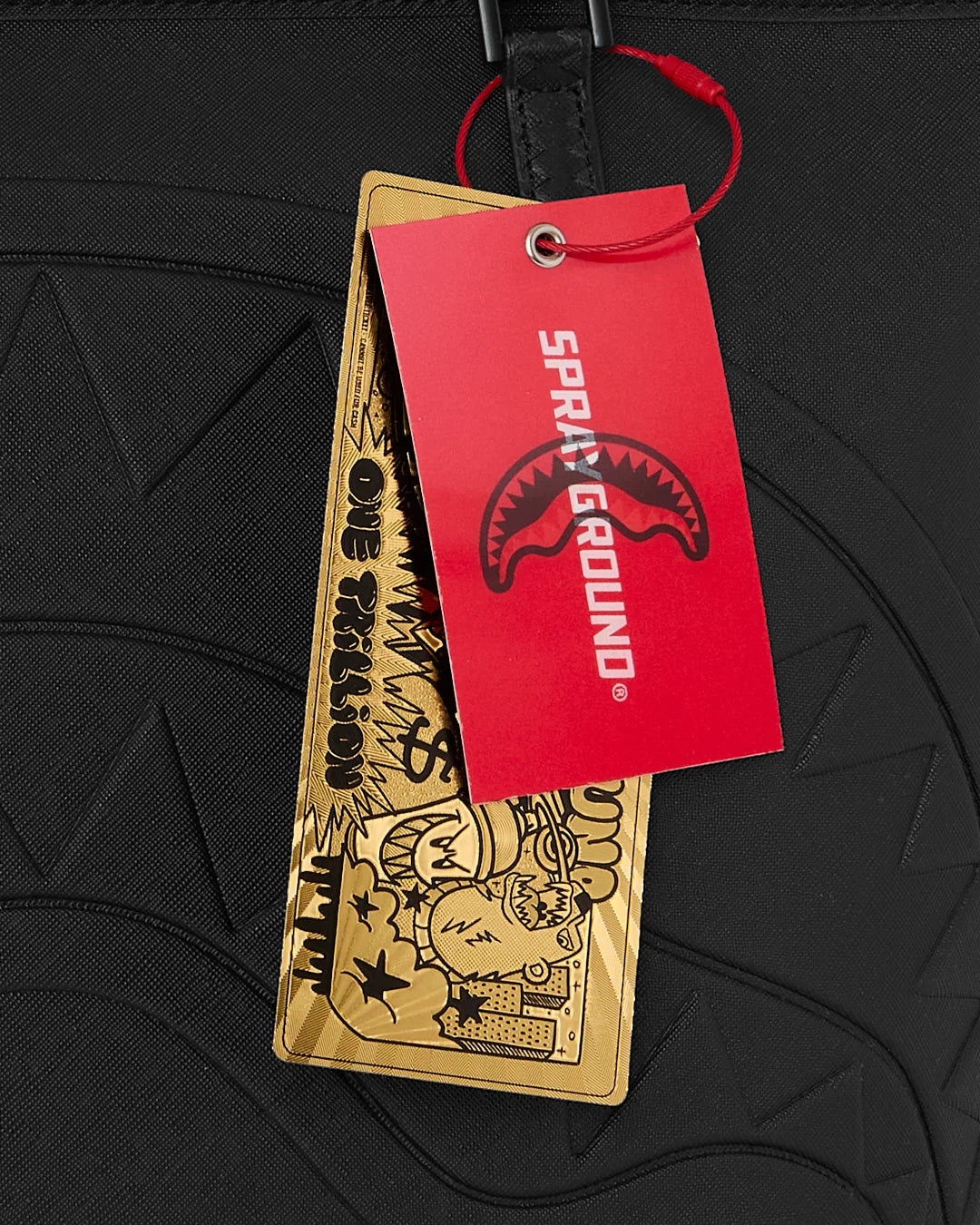 SprayGround Blacked Out Embossed Gold Tooth Tote