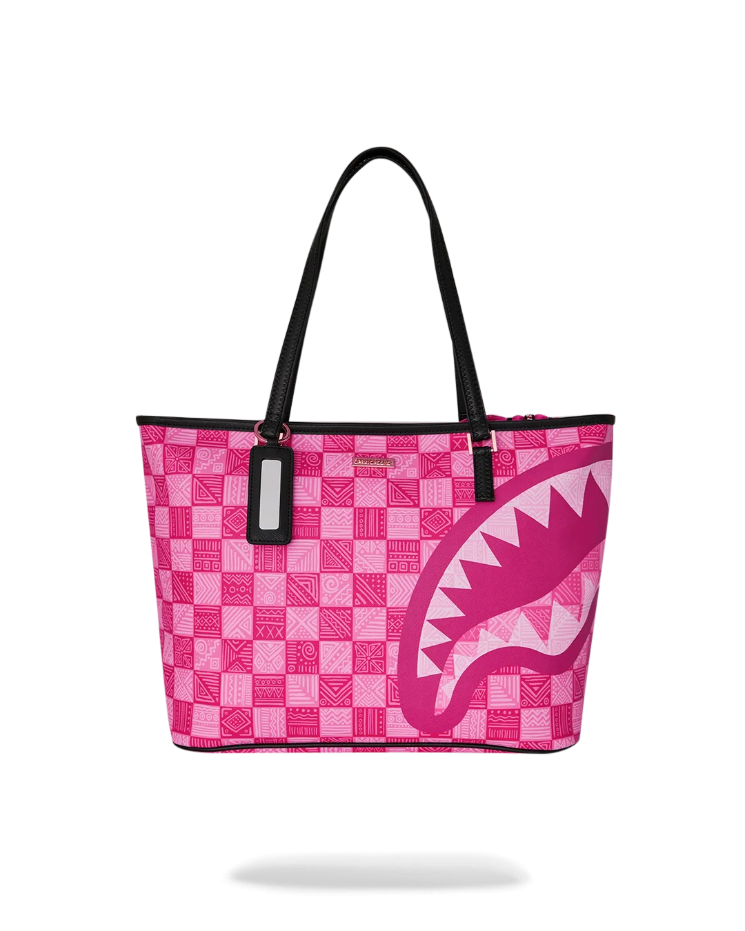 SprayGround AI Pink Check Tote