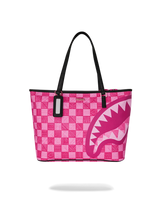SprayGround AI Pink Check Tote