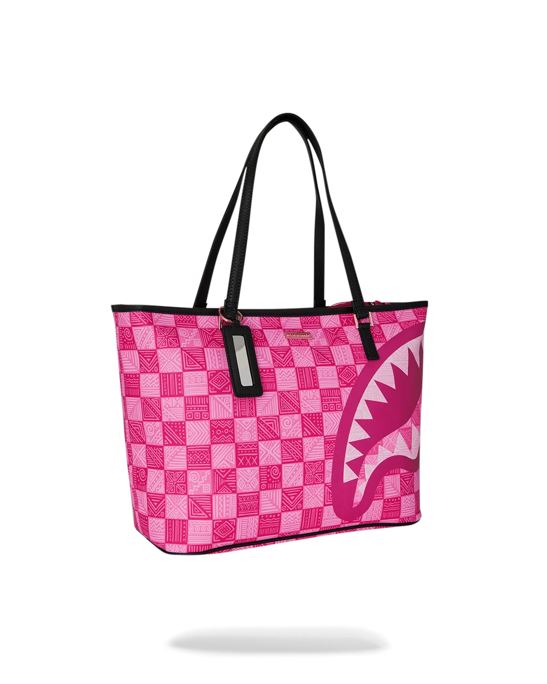 SprayGround AI Pink Check Tote