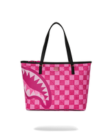 SprayGround AI Pink Check Tote