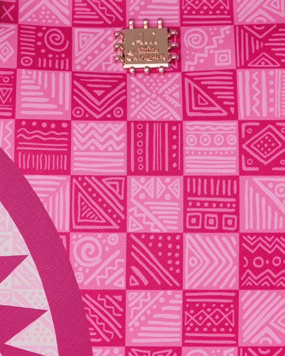 SprayGround AI Pink Check Tote