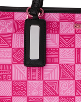 SprayGround AI Pink Check Tote